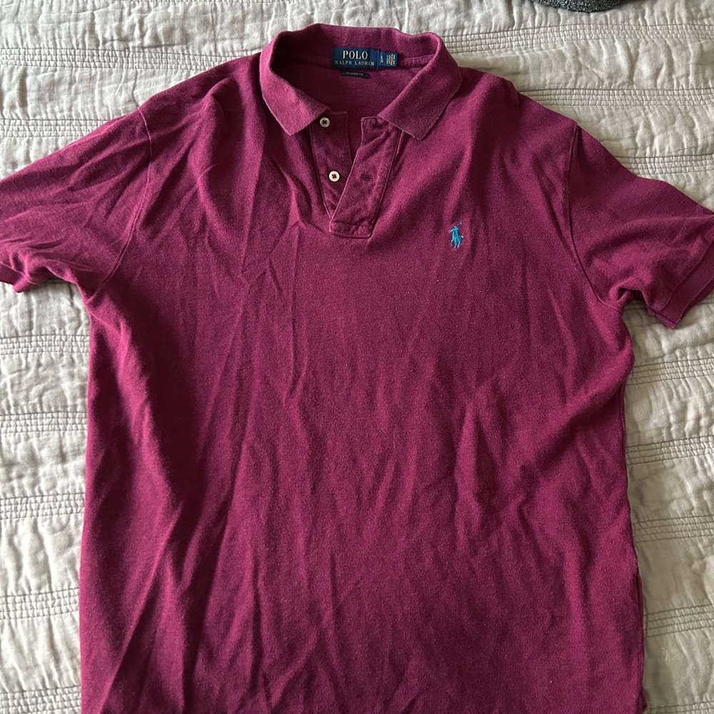 Polo by Ralph Lauren Men's Maroon Polo Shirt